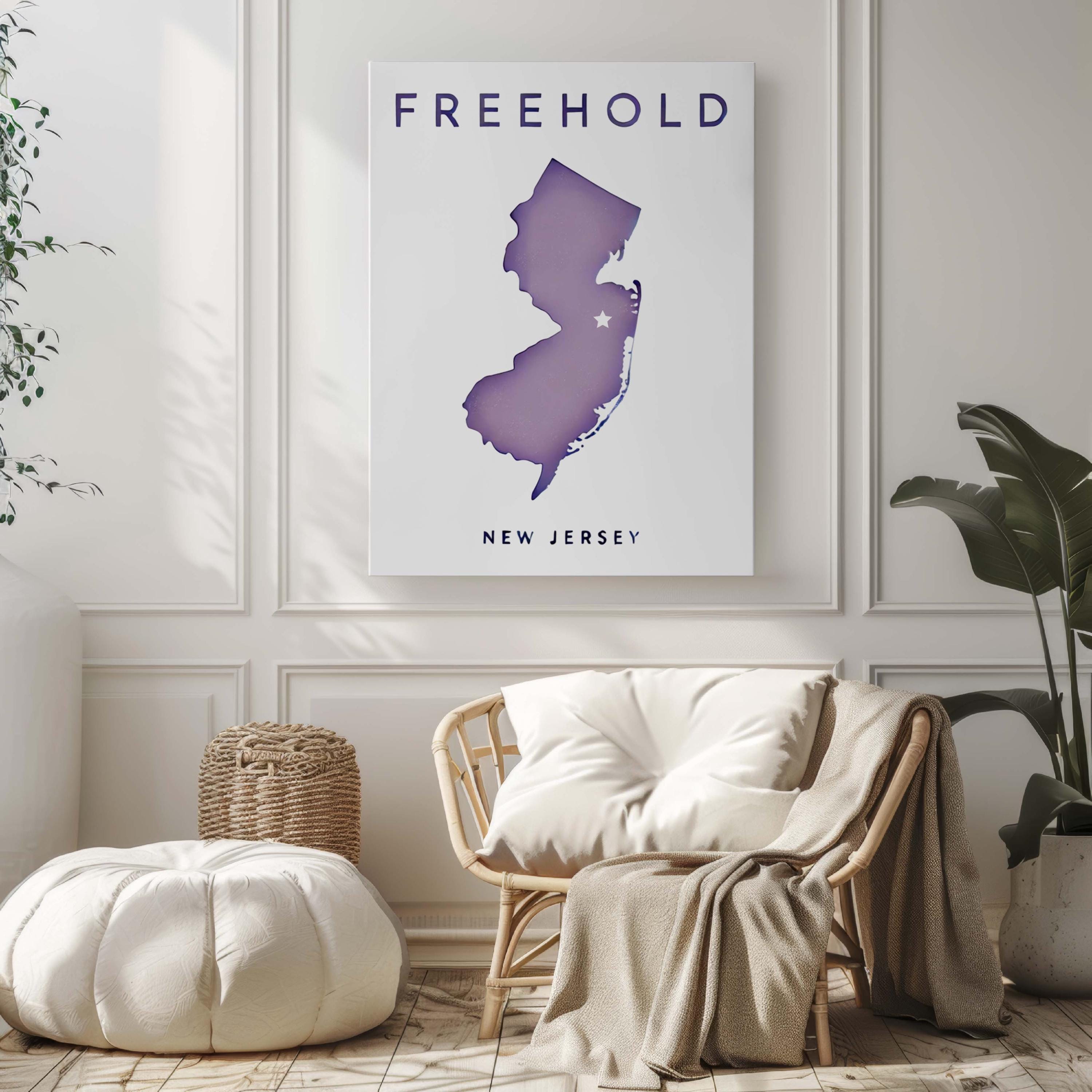 Freehold Map Print - Freehold, New Jersey, USA