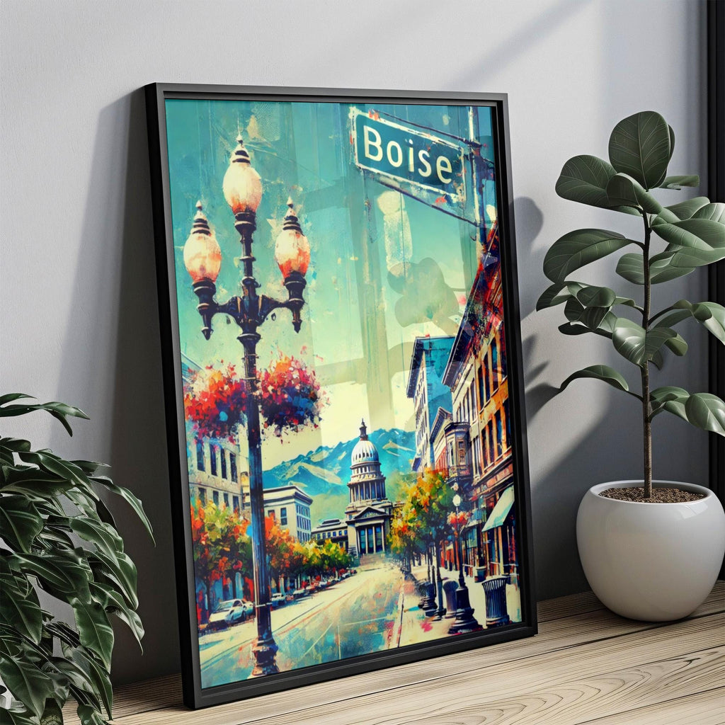 Boise Print Vintage - Boise, Idaho, USA