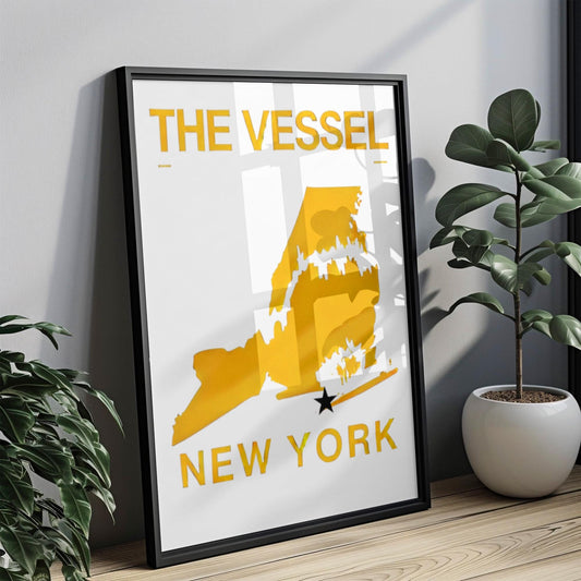 The Vessel Wall Art - Travel Print Home Decor, Housewarming & College Gift, Coastal Room Artwork, The Vessel Print for Living Room