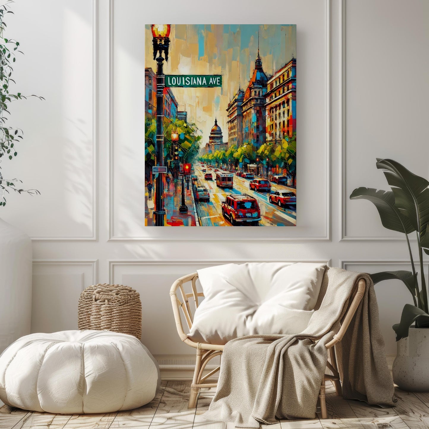 Louisiana Avenue Wall Art Print - Washington DC Travel Poster, USA Gift, Housewarming Decor, Louisiana Ave Artwork