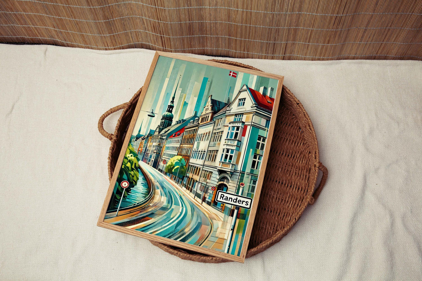 Randers Art Wall Print - Denmark City Travel Poster, European Home Decor, Housewarming Gift, Randers Wall Art Map, Scandinavian Style