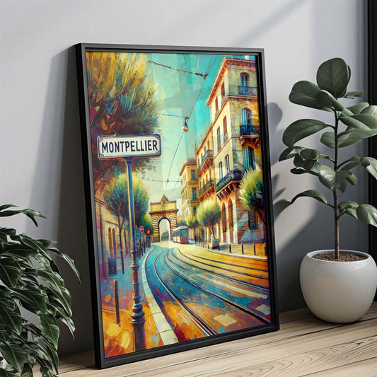 Montpellier Art Print - French Travel Poster Wall Art, Montpellier Artwork, France Gift, Housewarming Decor, Vintage Style Travel Print