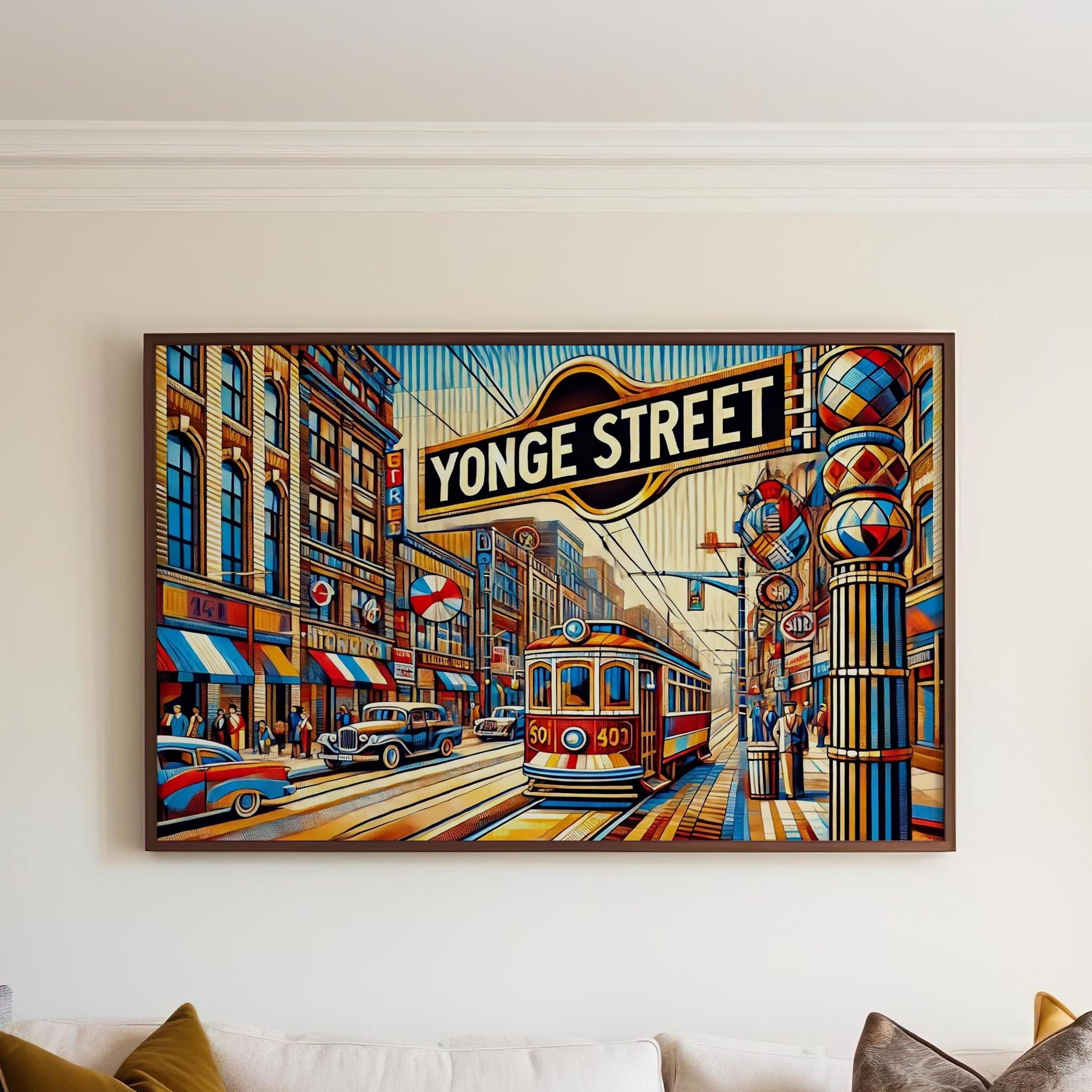 Yonge Street Wall Art - Toronto, Ontario, Canada