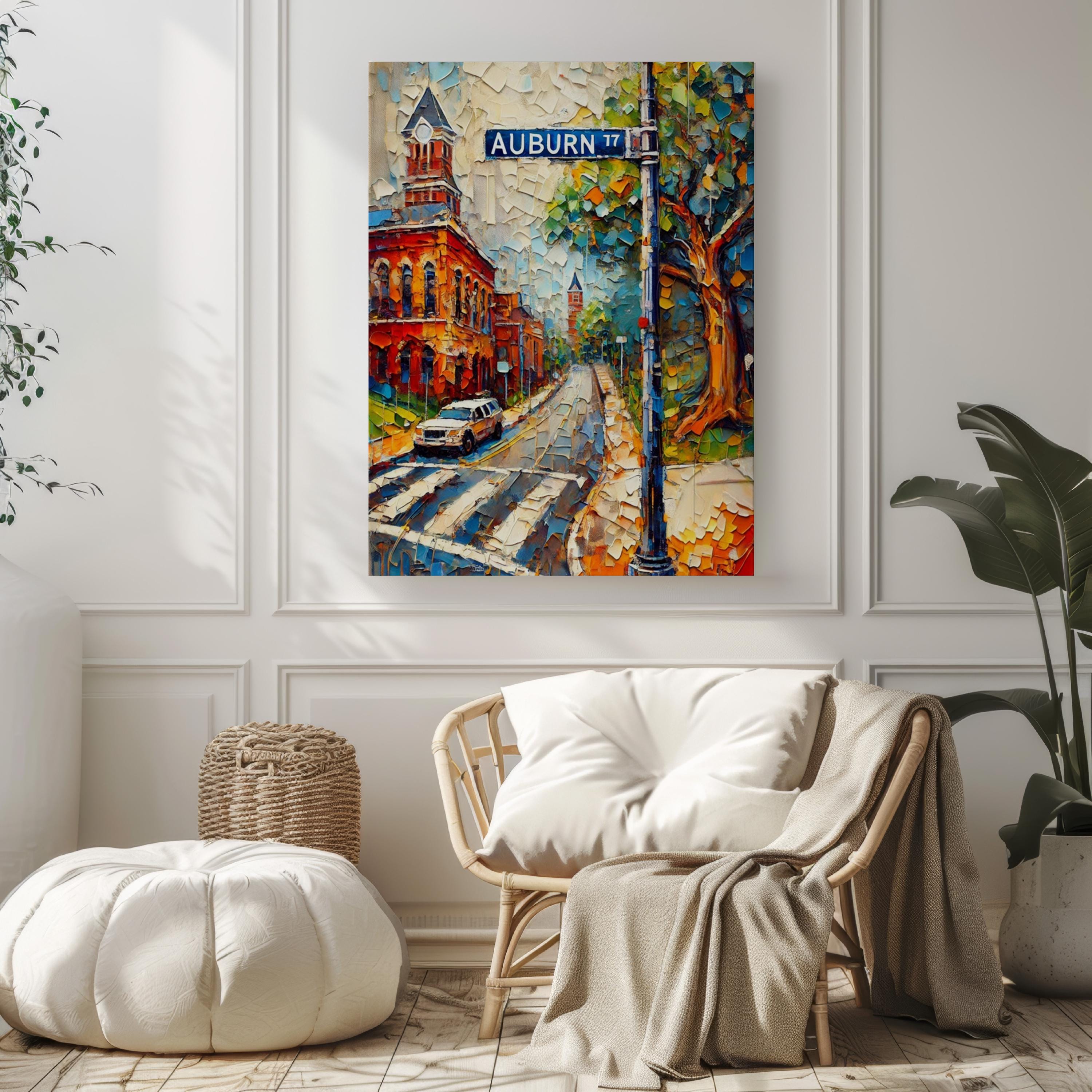 Alabama Wall Art Auburn Print Travel Poster American Decor Housewarming Gift Unique Alabama Art