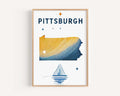 Pittsburgh Skyline Print - Pittsburgh, Pennsylvania, USA