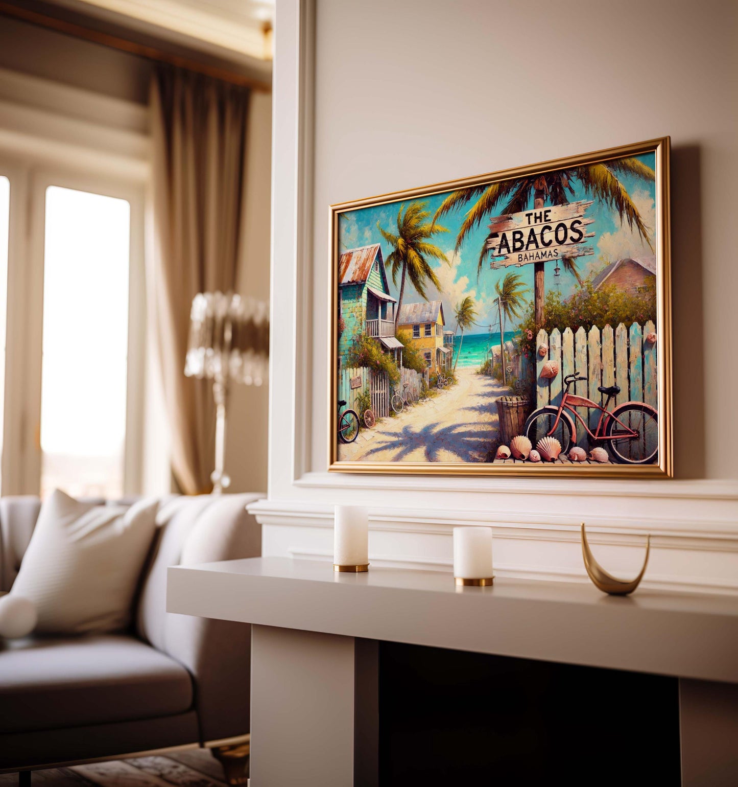 Abacos Bahamas Art Print: Tropical Beach House Decor