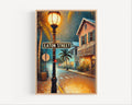 Eaton Street Oil Painting Art Print: Key West Florida Street Sign Travel Poster