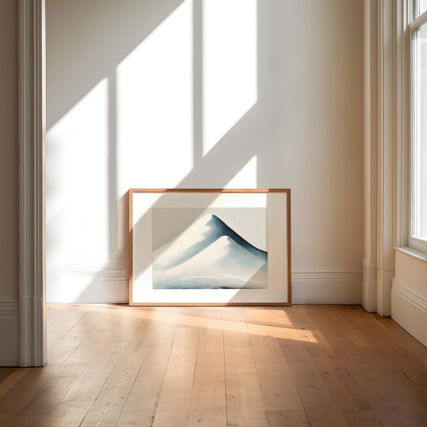 Nature Gift Mountain Wall Art – Snowy Scenic Print, Nature Decor, Housewarming & New Home Family Art, Winter Landscape Poster