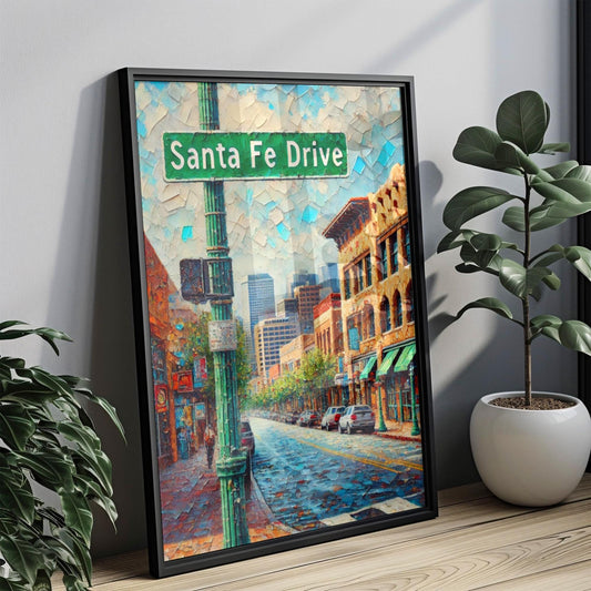 Santa Fe Drive Wall Art, Denver Print, Colorado Art, City Street Sign Poster, Travel Souvenir, Home Decor, Art District Gift, Personalized