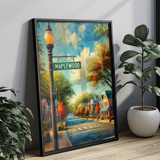 New Jersey Millburn Wall Art, Travel Print & Poster, New Jersey Gift, Housewarming Decor, USA American Art, Home Office Decoration