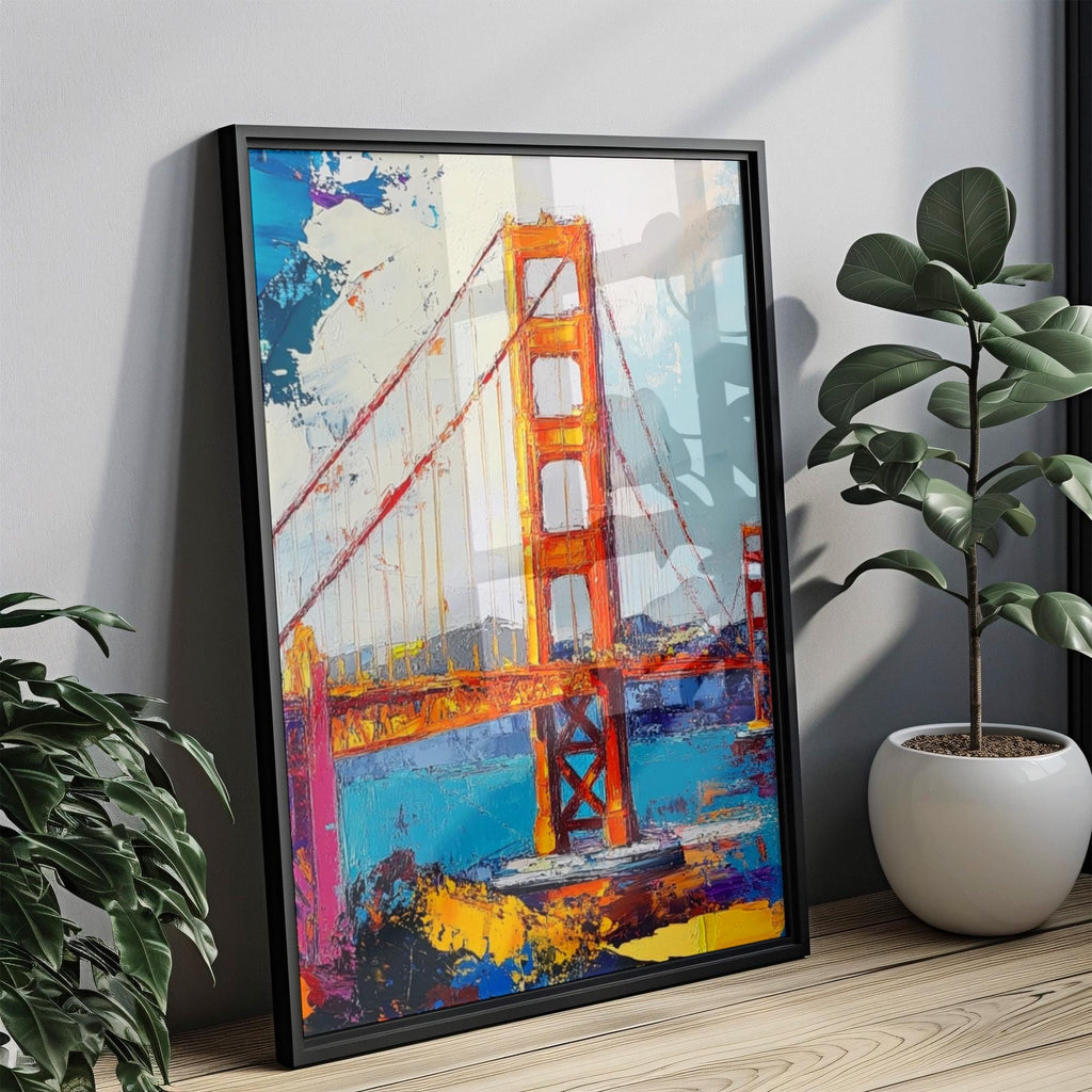 Golden Gate Poster Abstract - San Francisco, California, USA