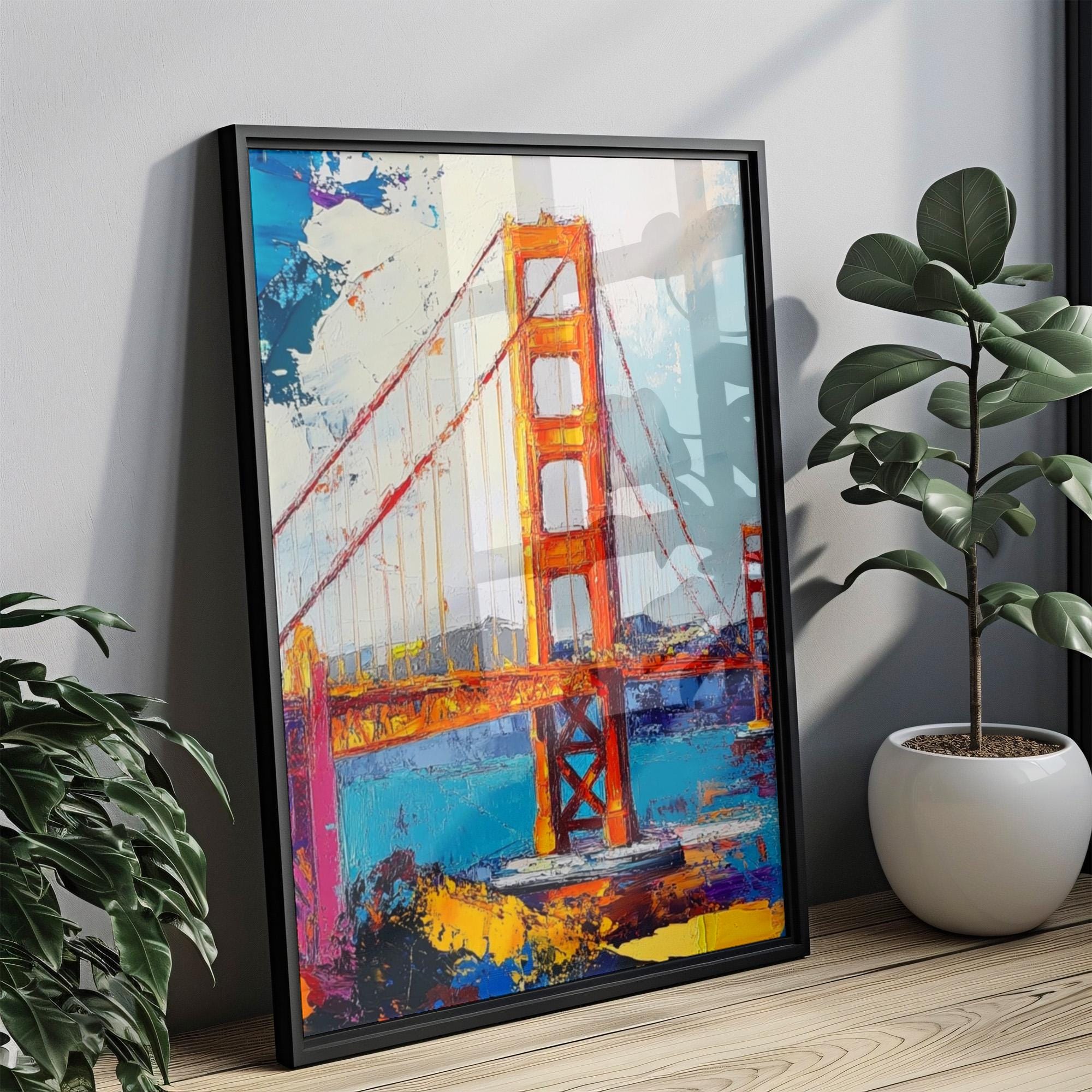 Golden Gate Poster Abstract - San Francisco, California, USA