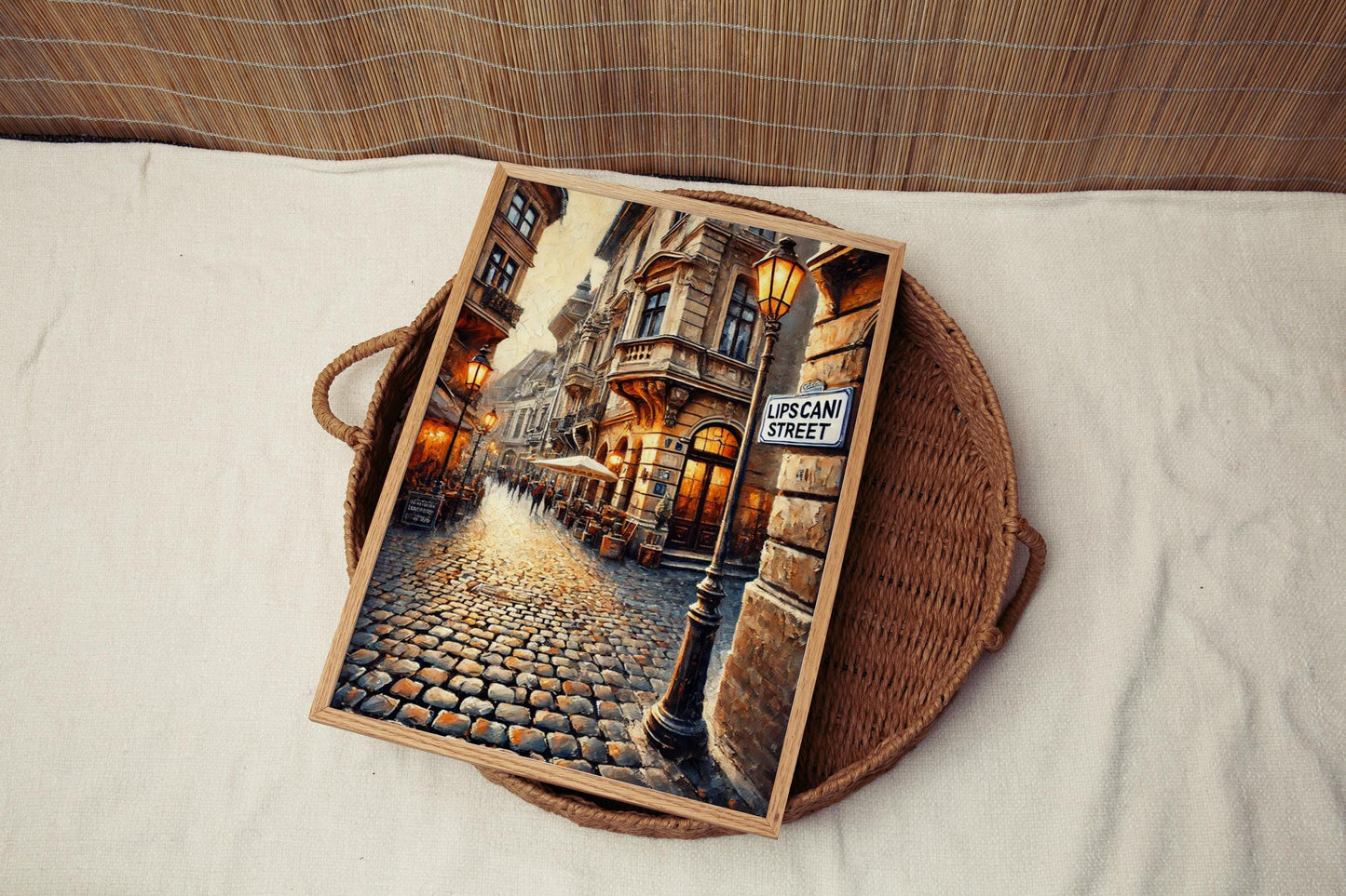 Bucharest Old Town Print: Lipscani Street Photography, Romania Travel Poster