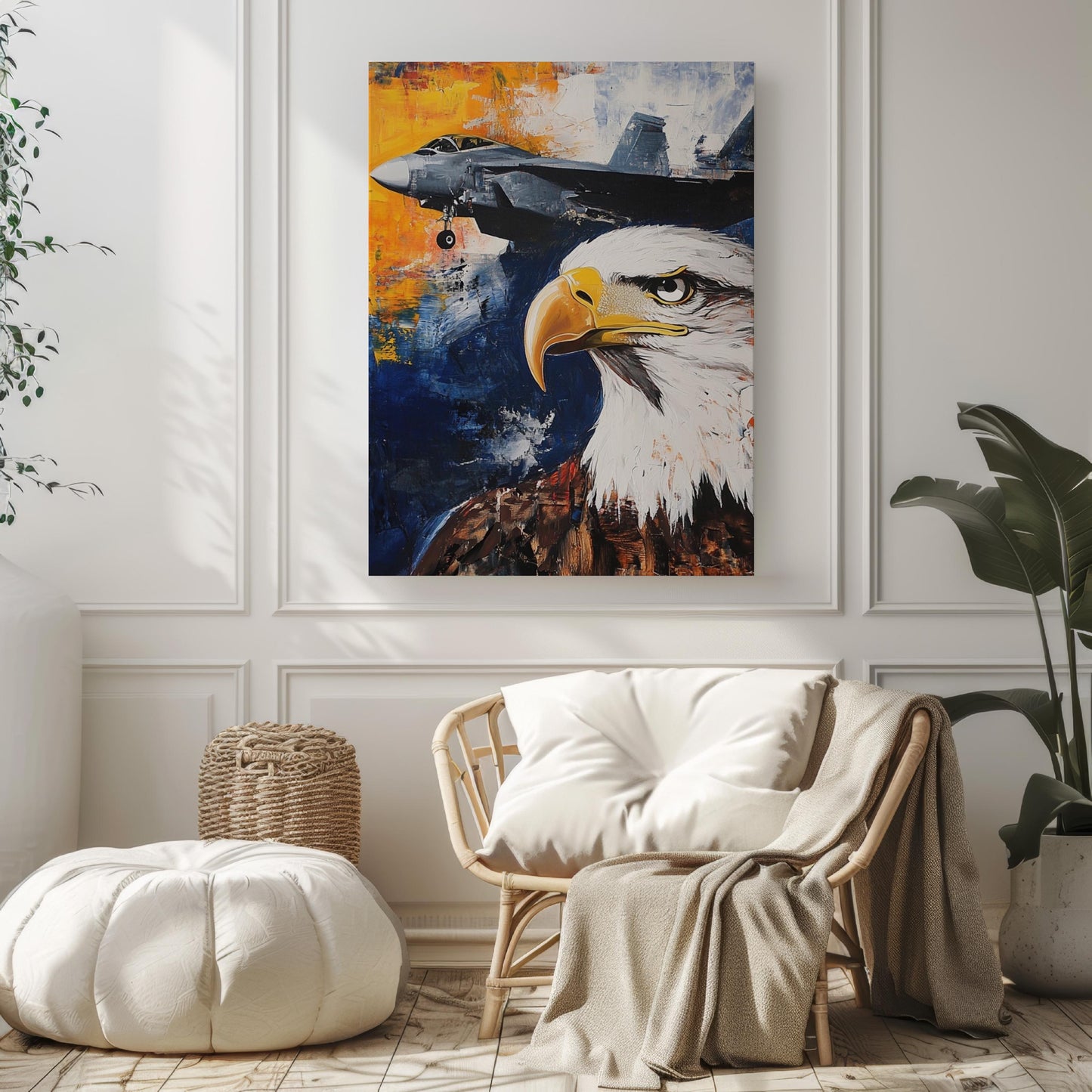 American Eagle Art | Abstract USA Wall Art, Patriotic United States Poster for Home Decor & American Independence Celebration