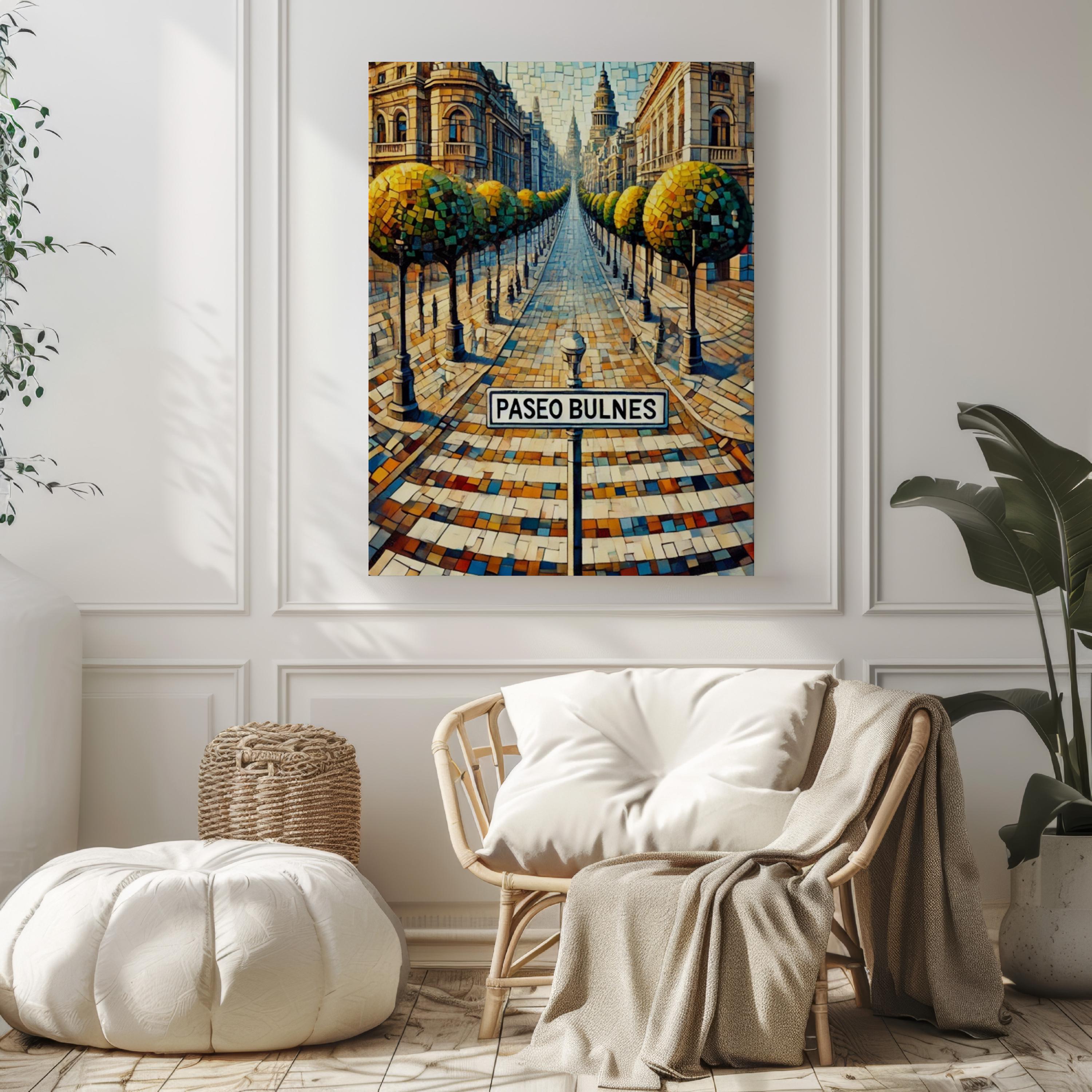 Paseo Bulnes Print Fine Art - Santiago, Chile