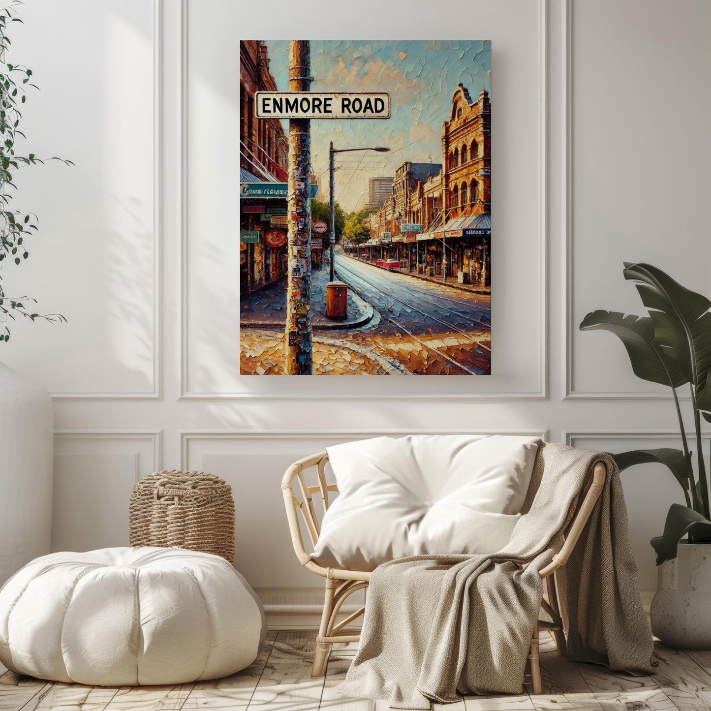 Enmore Road Wall Art, Sydney Print, Australia Artwork, Travel Poster, Eclectic Cityscape, Australian Gift, Framed or Unframed Travel