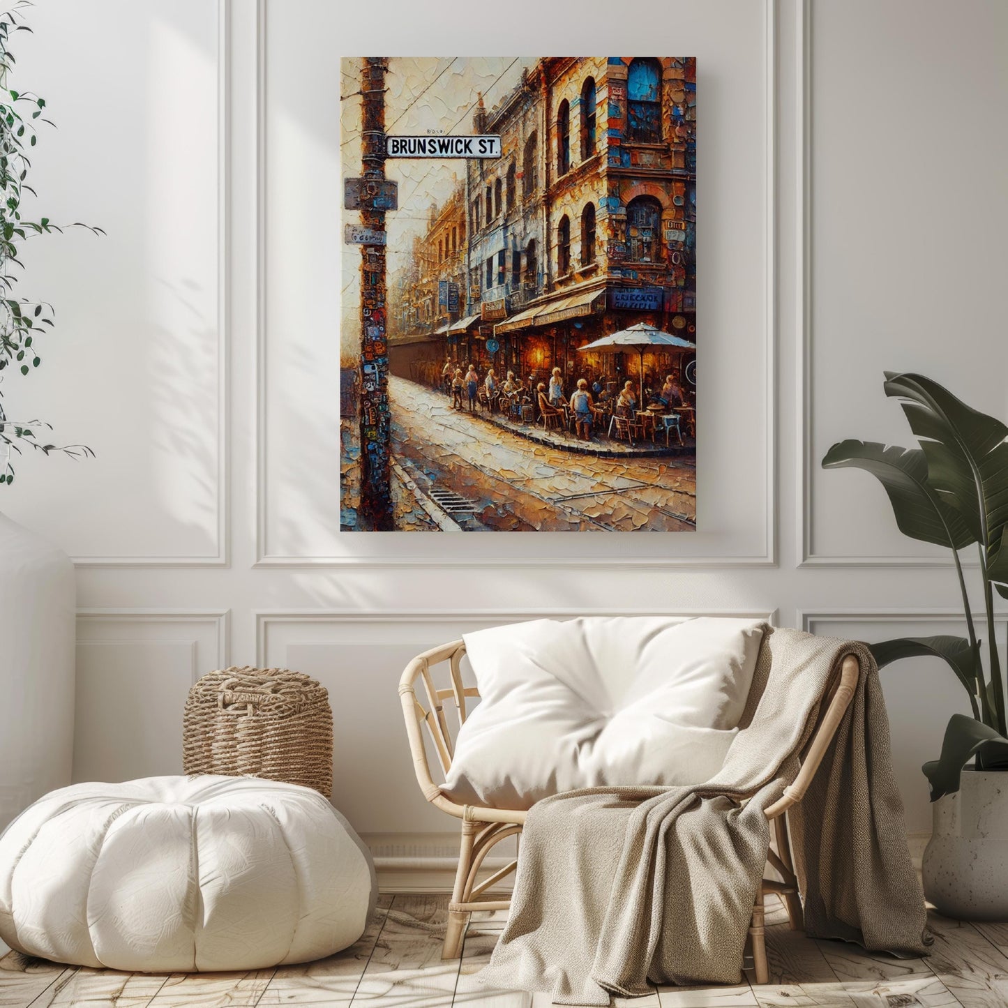 Melbourne Brunswick St Wall Art Print – Australian Travel Poster, Melbourne Street Decor, Housewarming Gift, Unique City Landscape Artwork