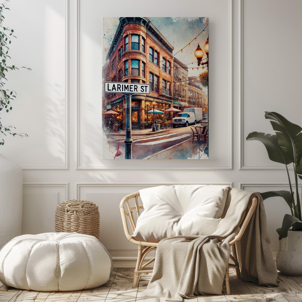 Larimer Street Art Print - Denver, Colorado, USA
