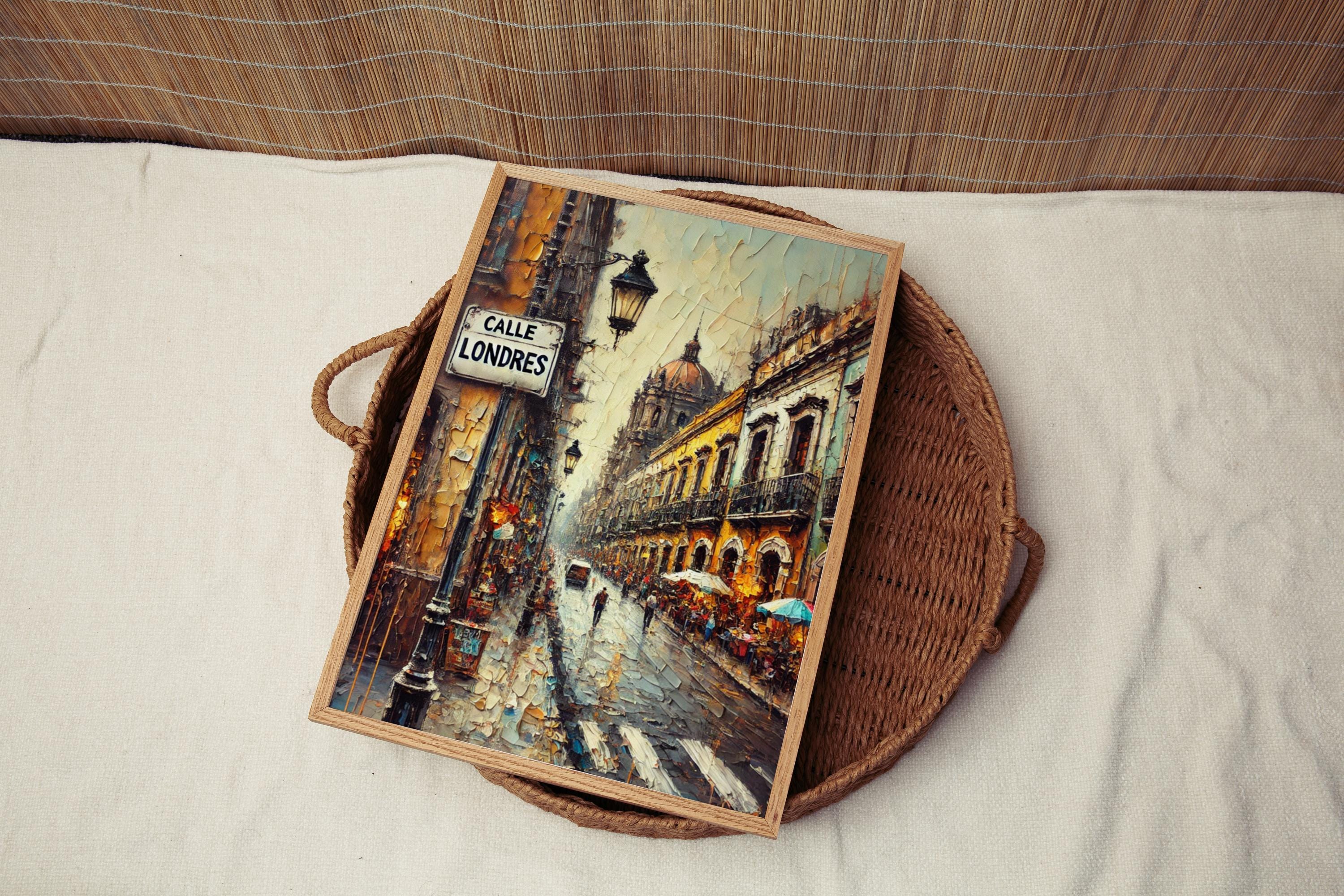 Mexico Calle Londres Wall Art Print - Mexico City Travel Poster, Housewarming Gift & Unique Mexico Artwork for Home Decor
