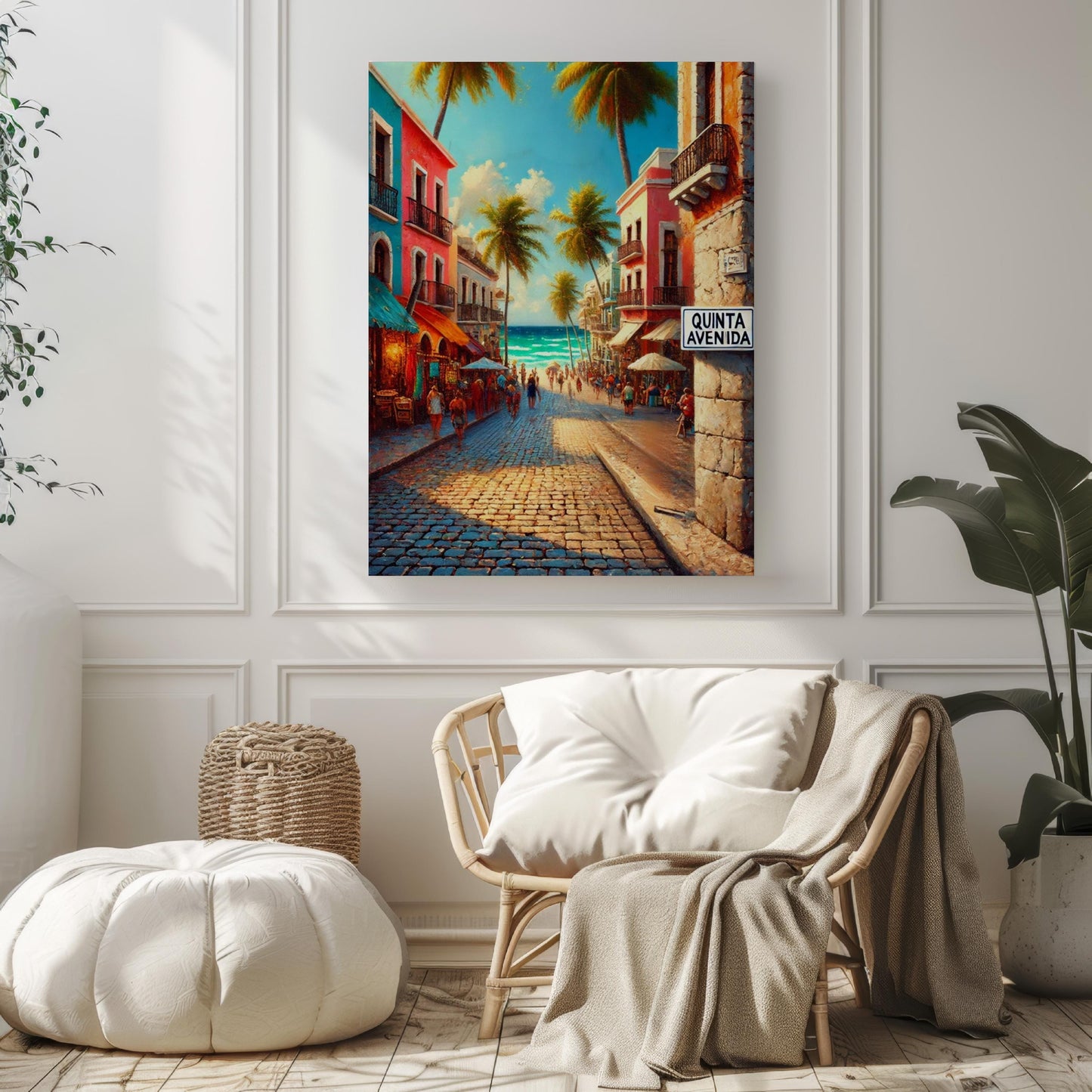 Playa del Carmen Print: Quinta Avenida, Mexico Travel Poster