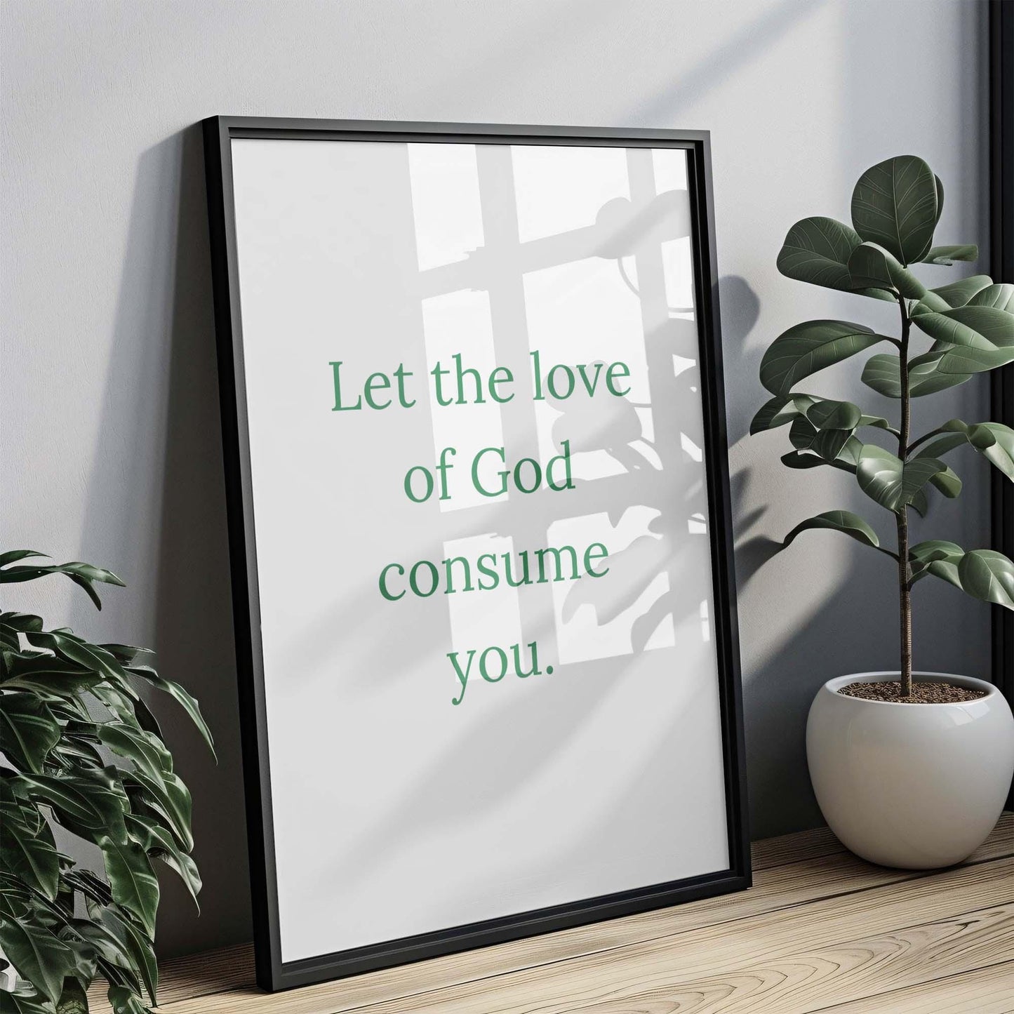 Love of God Art Print, Christian Wall Decor, Religious Inspirational Quote, Dorm Room Wall Art, Faith Gift, Modern Minimalist Home Decor