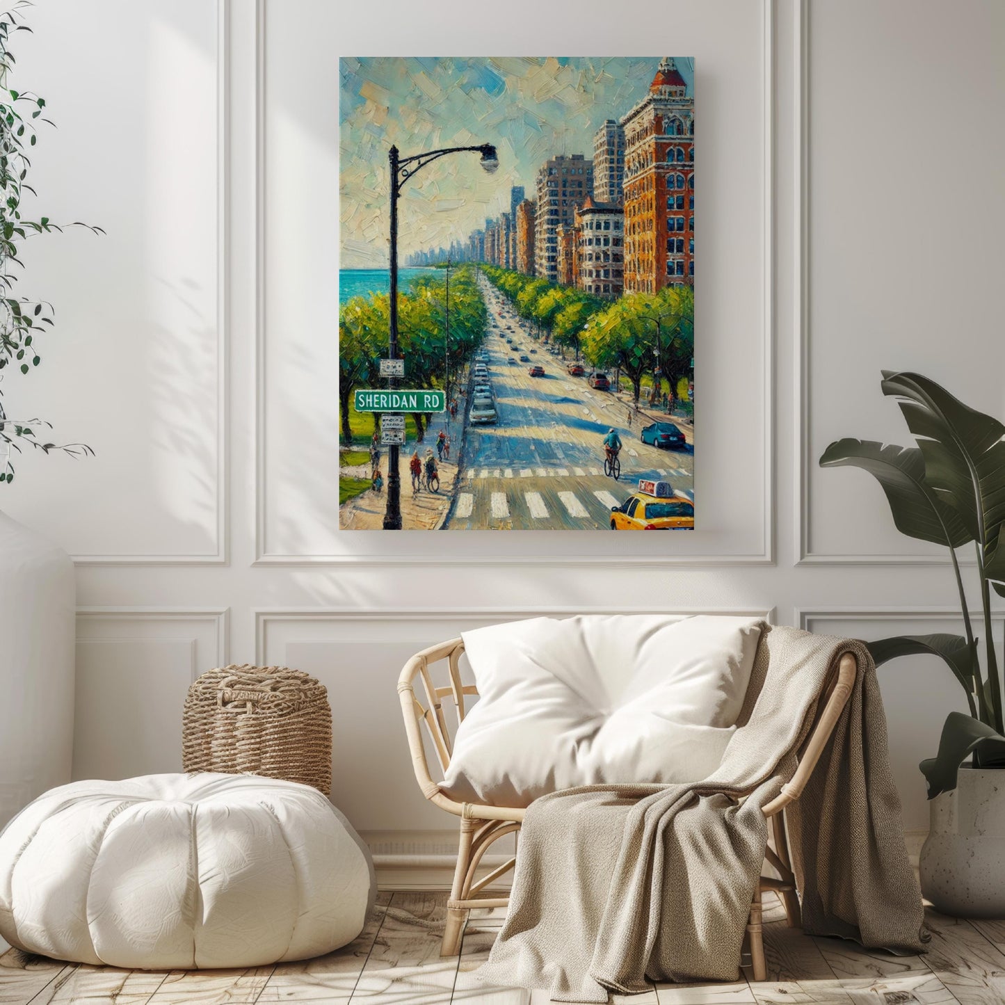 Sheridan Road Wall Art Chicago Print Illinois Art Travel Poster Personalized Gift Home Decor Street Sign Art for Travelers
