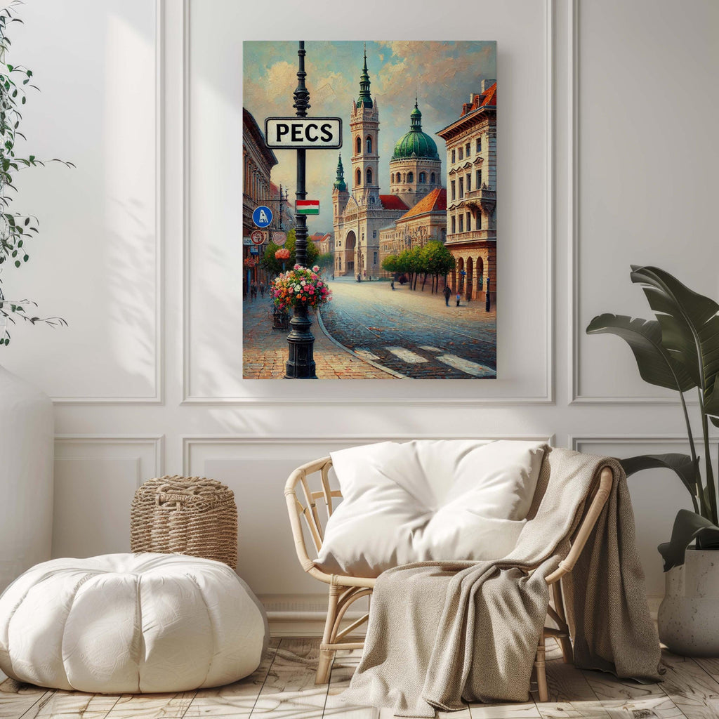 Pecs Modern Art Print - Pecs, Hungary