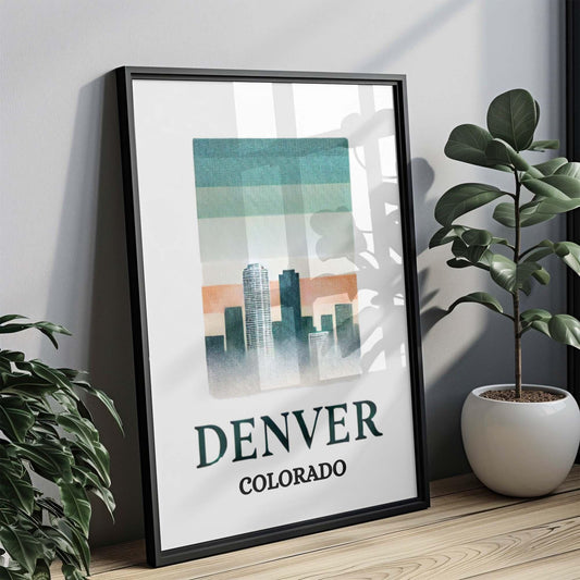 Denver Print Colorado Wall Art Travel Decor Housewarming & Graduation Gift College Room Poster