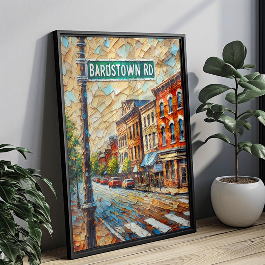 Bardstown Road Wall Art Louisville Print Kentucky Art Street Sign Travel Poster Personalized Gift, Louisville Souvenir, Kentucky Decor