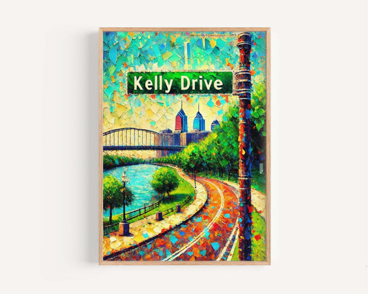 Kelly Drive Print Philadelphia Wall Art, Travel Poster, Philly Gift, Pennsylvania Artwork, Housewarming Decor