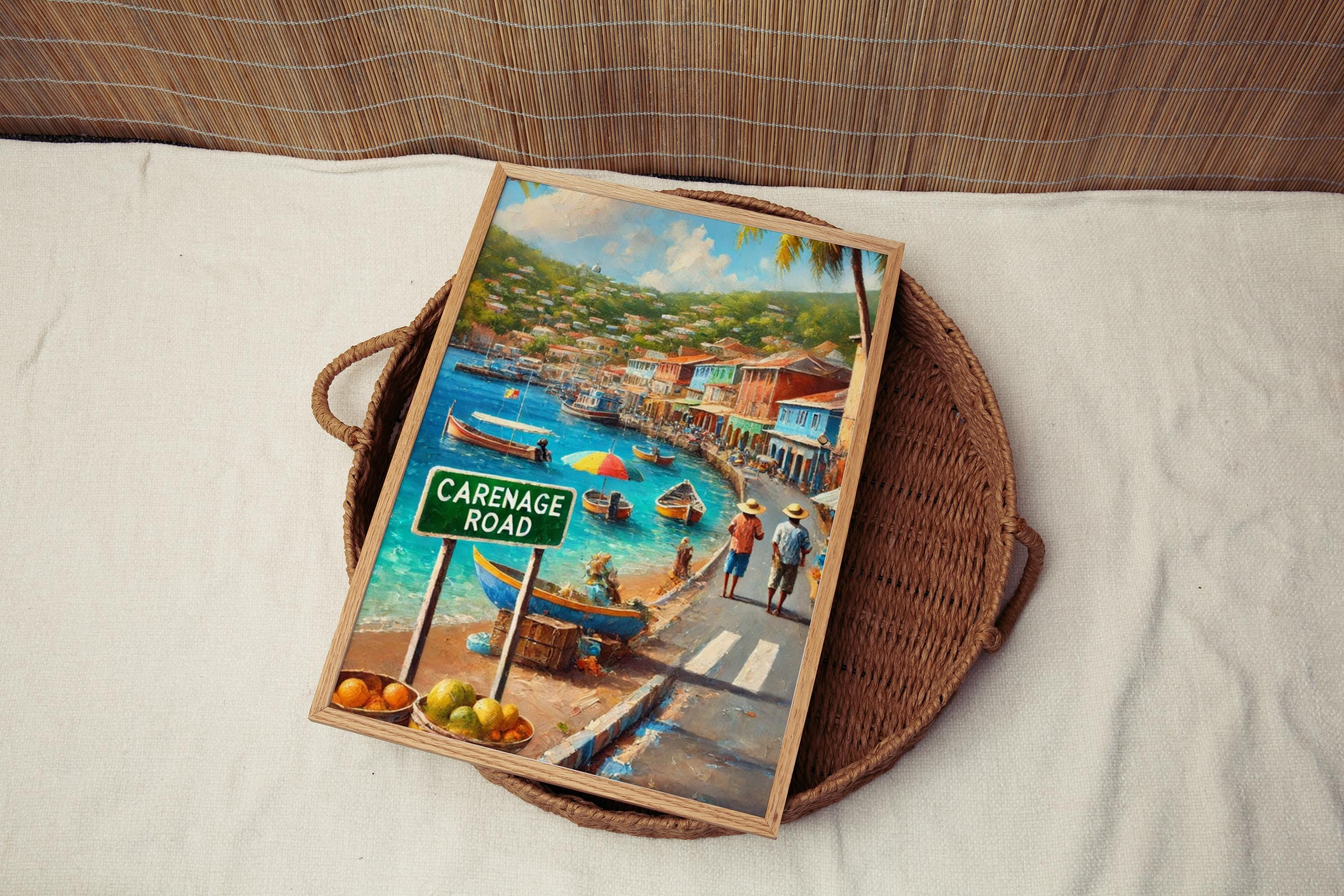 Carenage Road Print Coastal - St. George's, Grenada