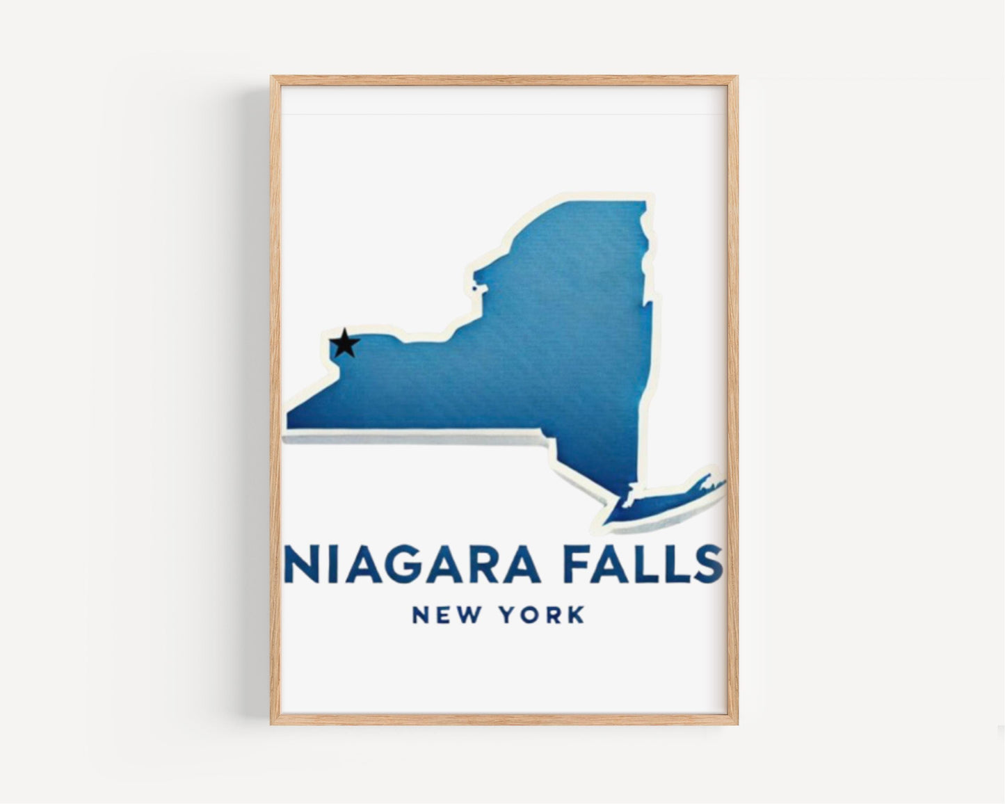 Niagara Falls Wall Art Print – New York Travel Decor, NY Gift, Housewarming & College Room Decoration