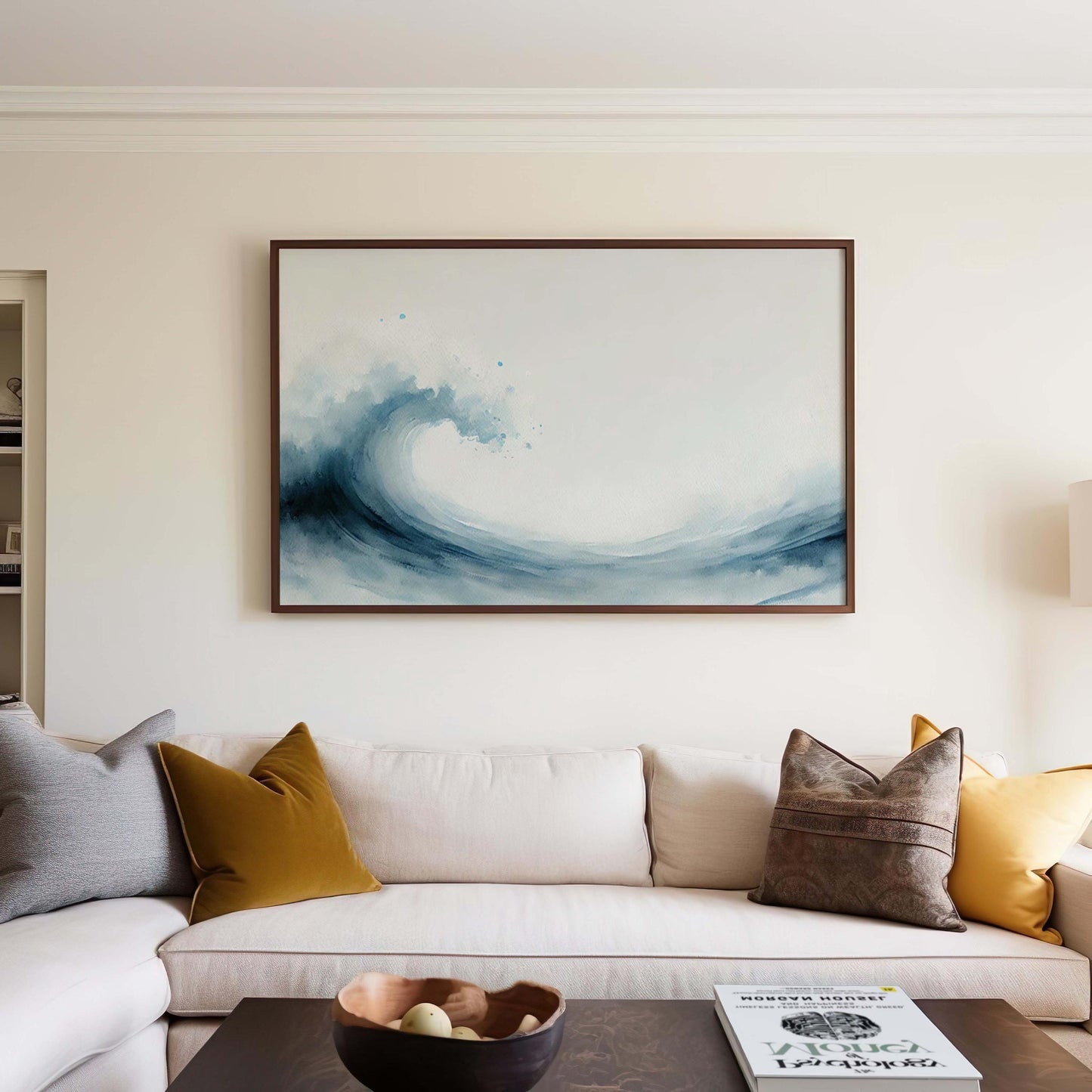 Nature Gift Wave Wall Art - Ocean Print Beach Decor for Home, Housewarming & Family, New Home Nature-Inspired Artwork