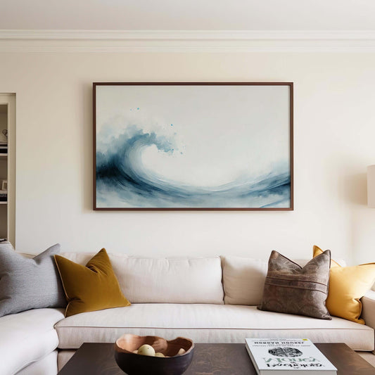 Nature Gift Wave Wall Art - Ocean Print Beach Decor for Home, Housewarming & Family, New Home Nature-Inspired Artwork
