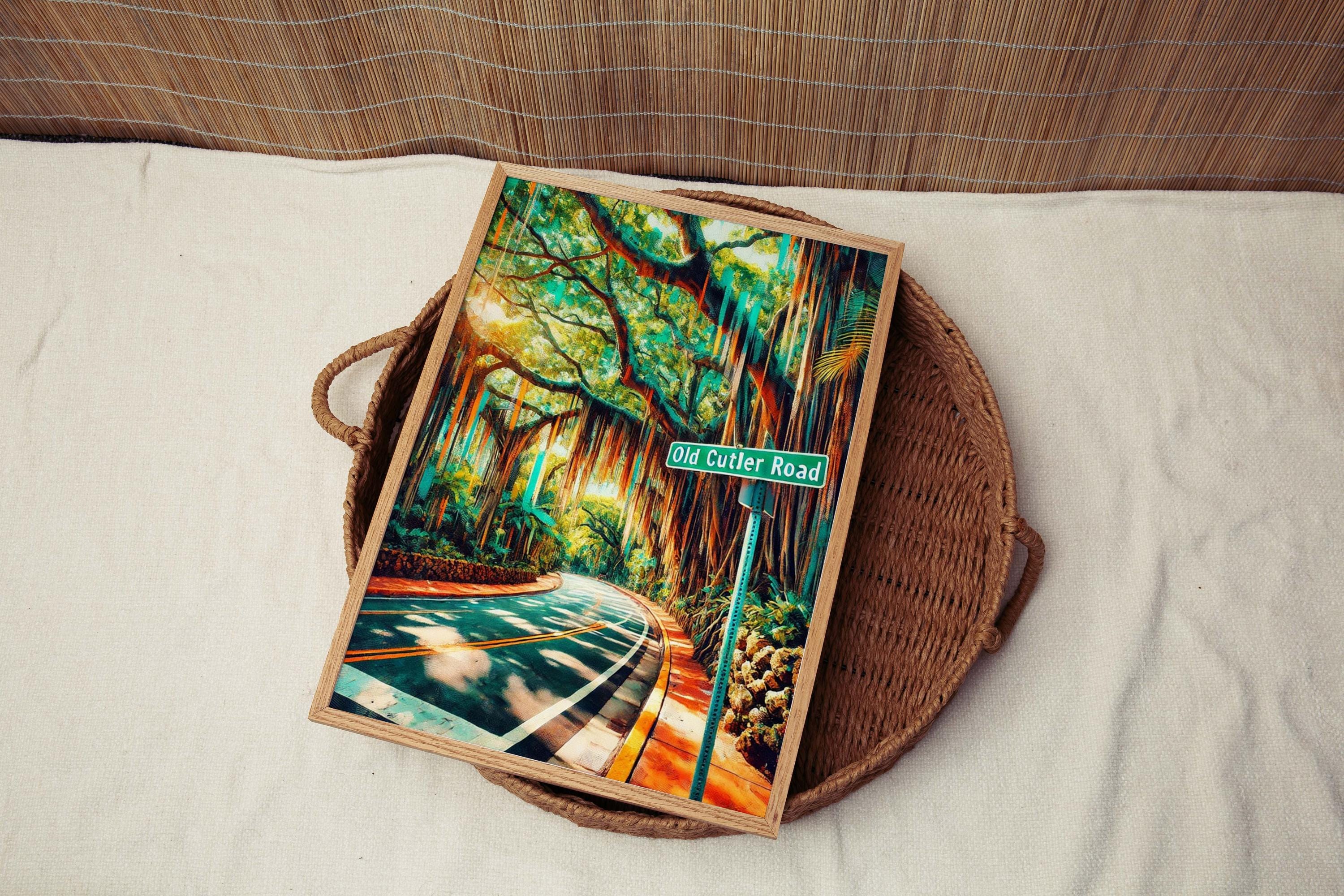 Old Cutler Road Print Vintage - Coral Gables, Florida, USA