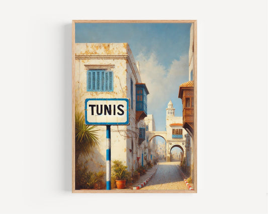 Gift Tunis Wall Art Printable | Tunisia Travel Poster | African Decor | Housewarming & Souvenir | Unique Tunisia Gift Idea