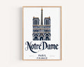 Notre Dame Print Paris Wall Art, French Travel Decor, Notre Dame Cathedral Poster for Home & Office Decor