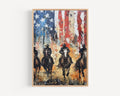 Horse Riders Poster Patriotic - USA