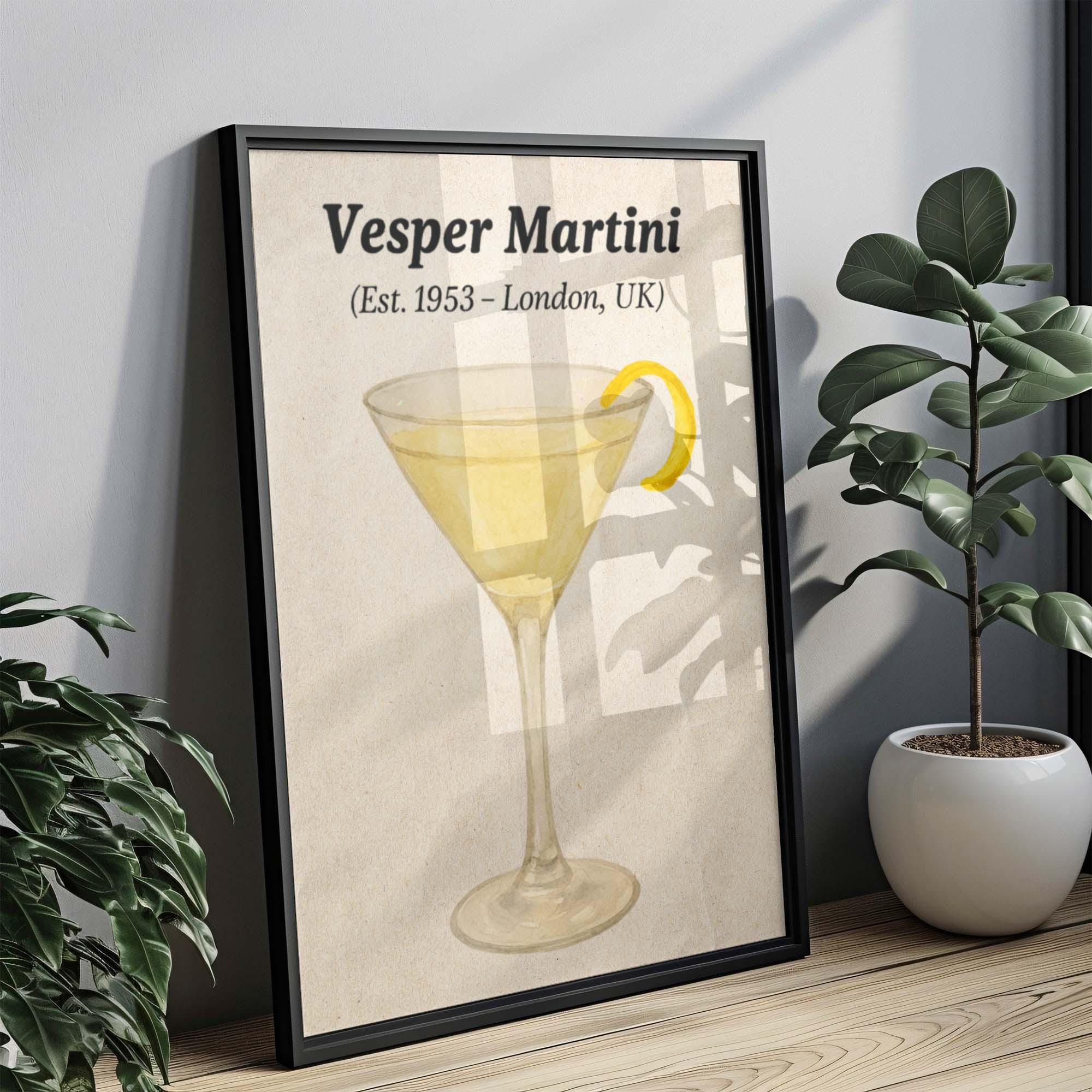 Vesper Martini Cocktail Print