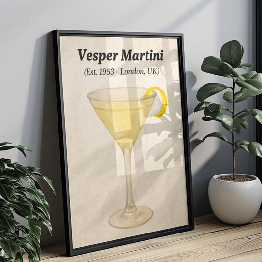 Vesper Martini Cocktail Art
