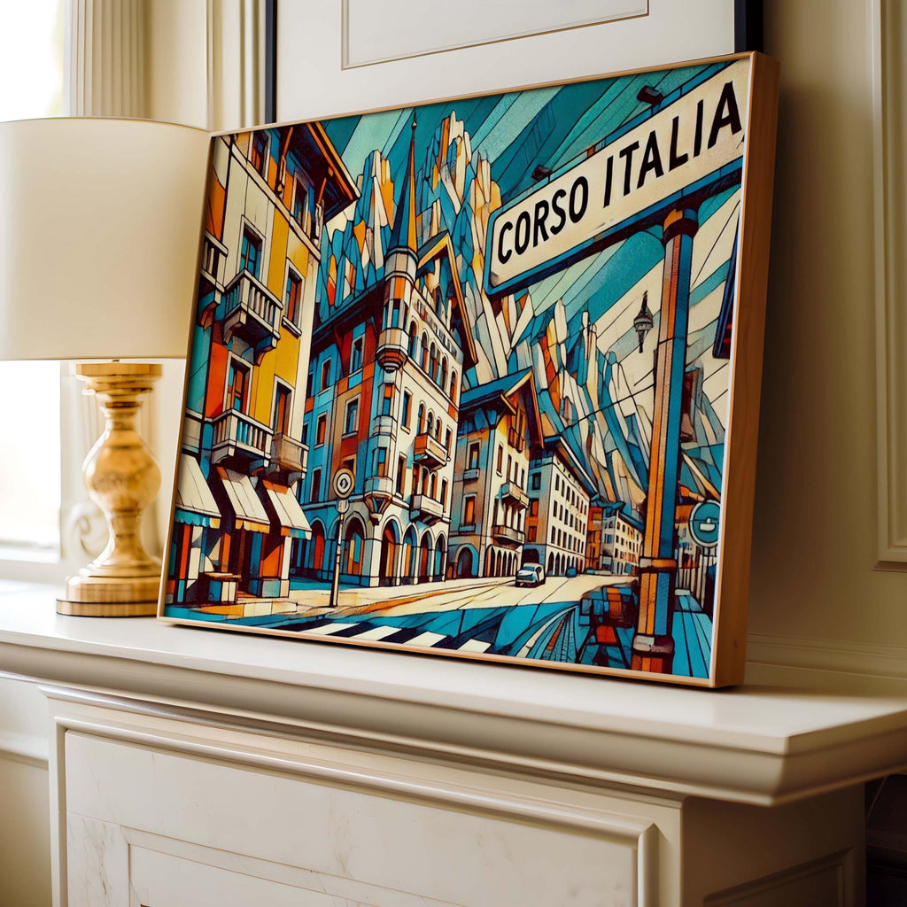 Corso Italia Modern Wall Art - Italy