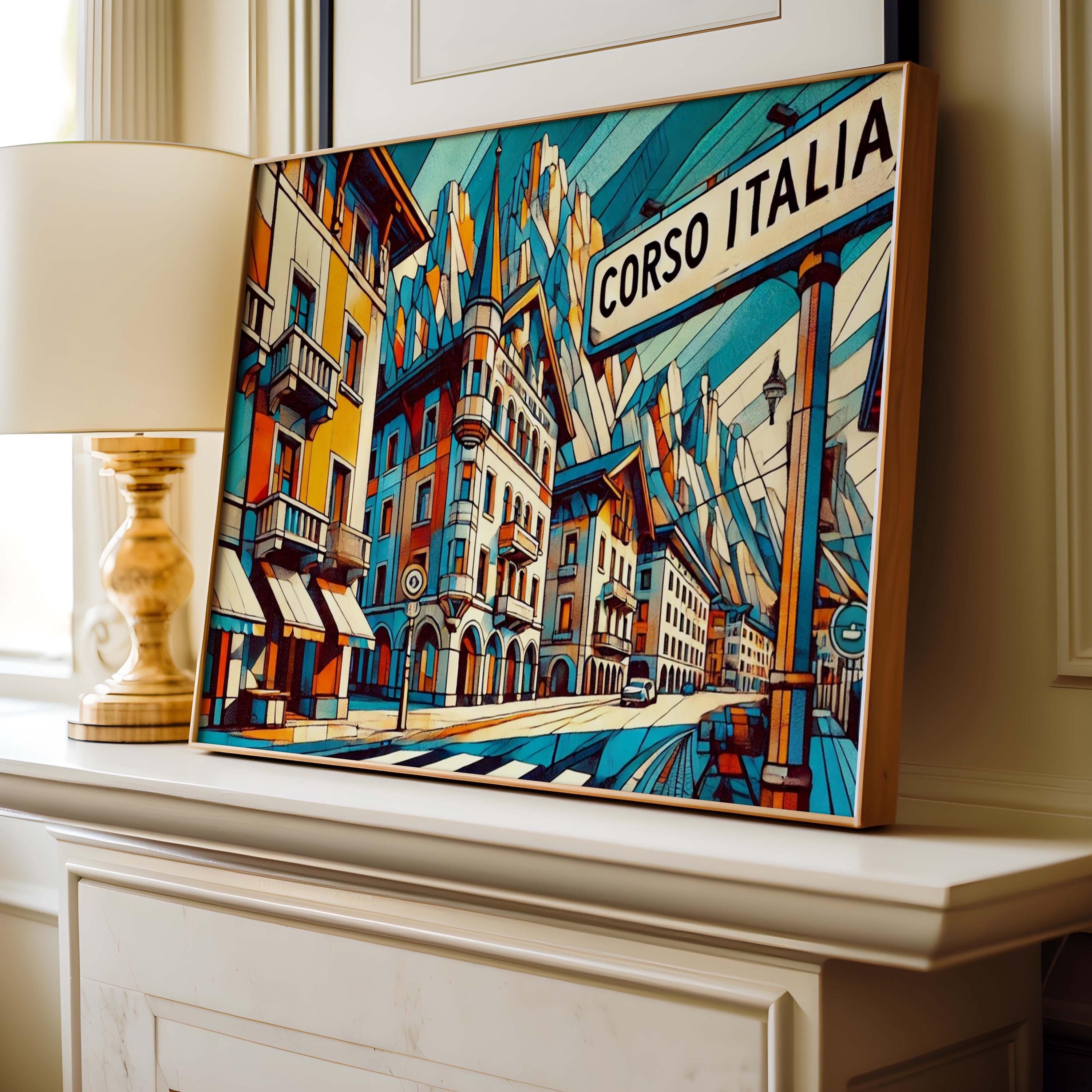 Corso Italia Modern Wall Art - Italy