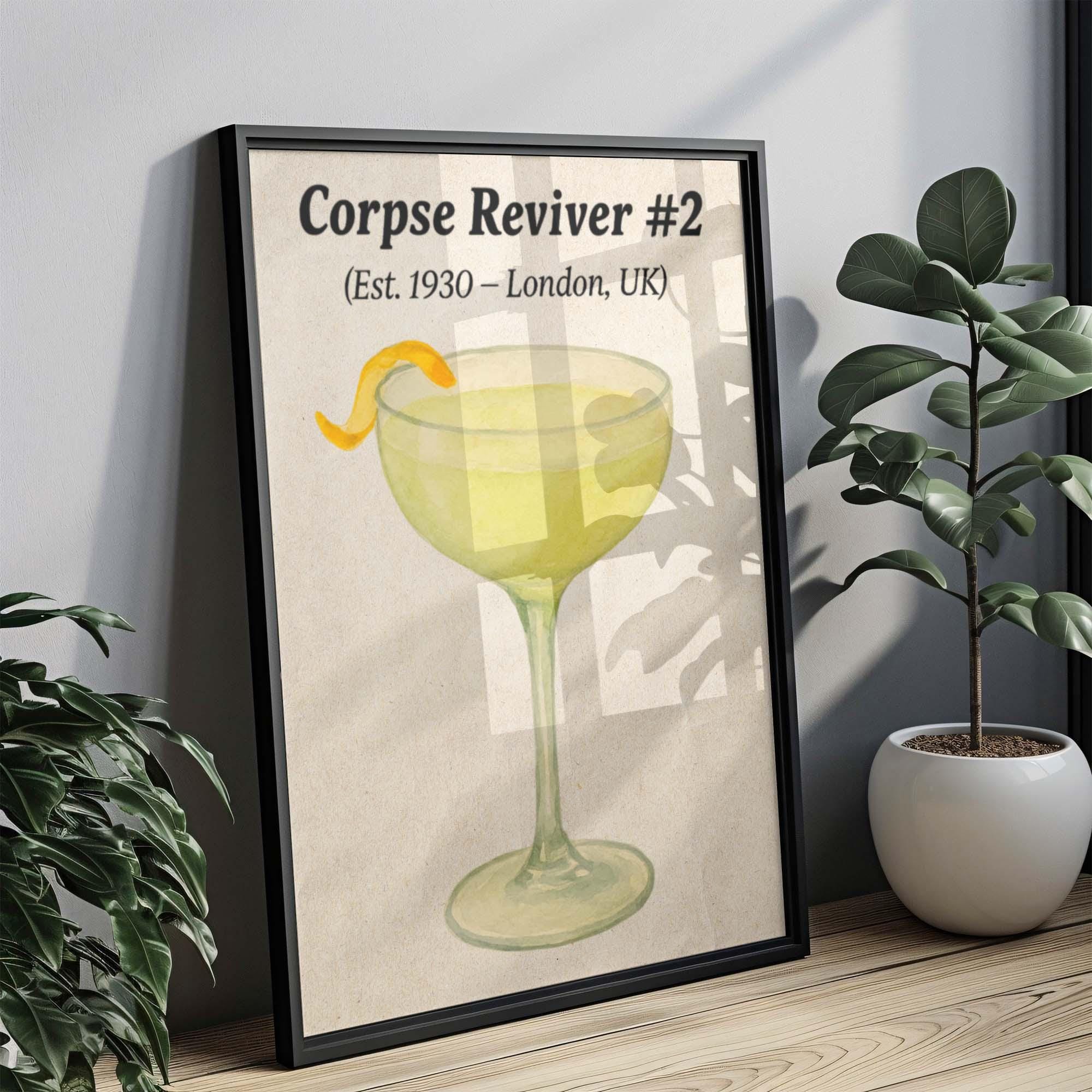 Corpse Reviver #2 Cocktail Wall Art