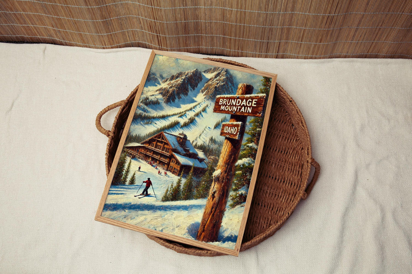 Brundage Mountain Ski Resort Art Print: Idaho Travel Poster