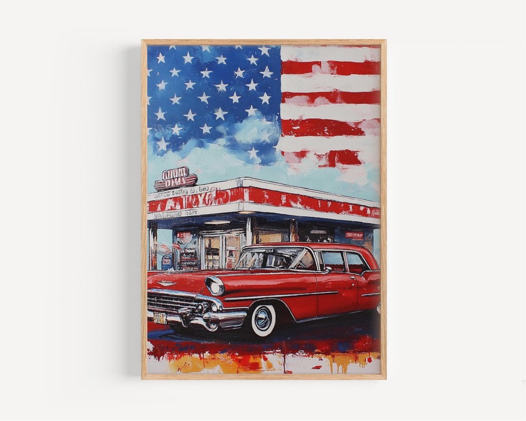 American Diner Abstract Print - United States