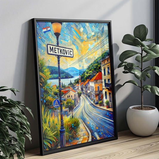 Metković Art Print - Croatian City Wall Art, Travel Poster, Europe Home Decor, Housewarming Gift, Metković Travel Print