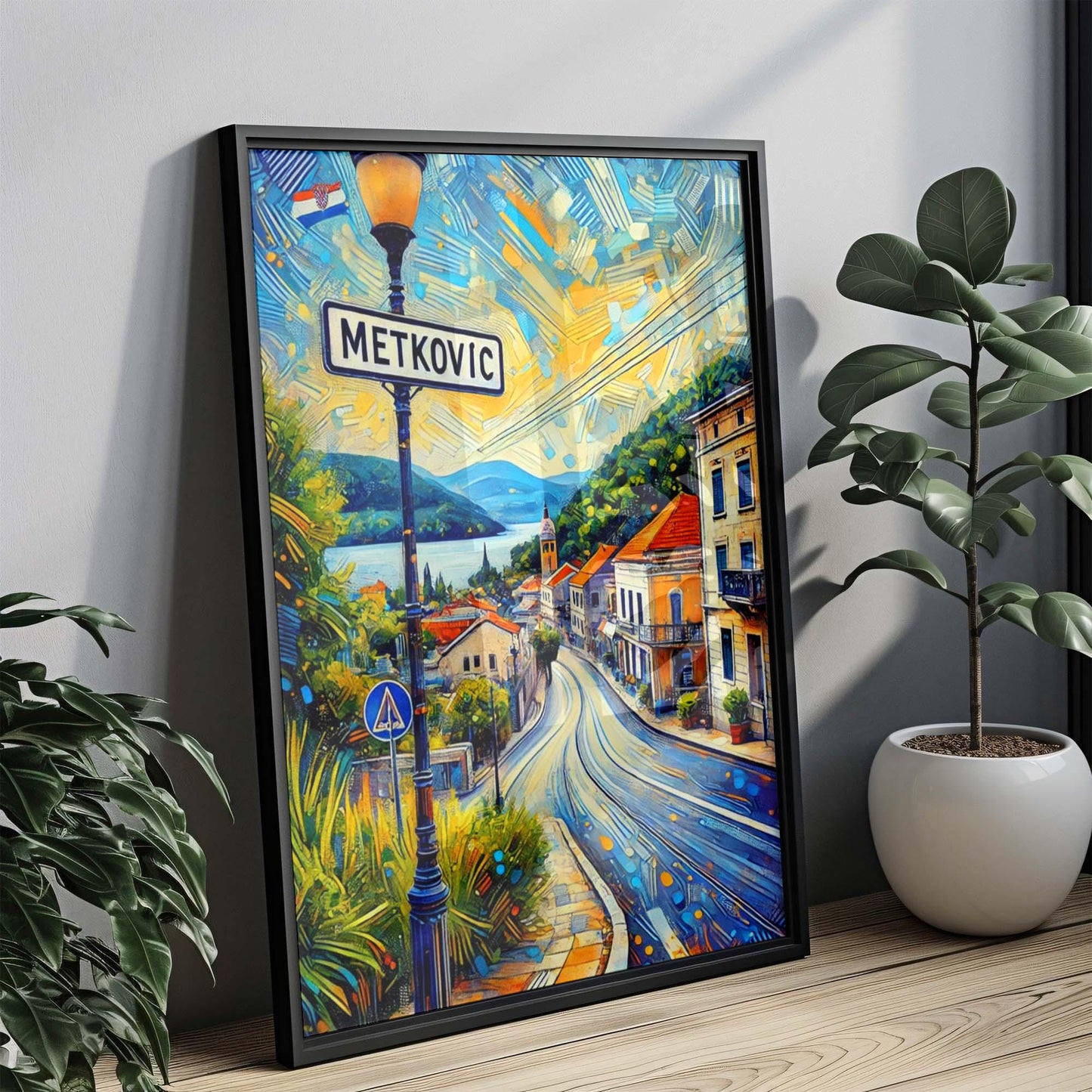 Metković Art Print - Croatian City Wall Art, Travel Poster, Europe Home Decor, Housewarming Gift, Metković Travel Print