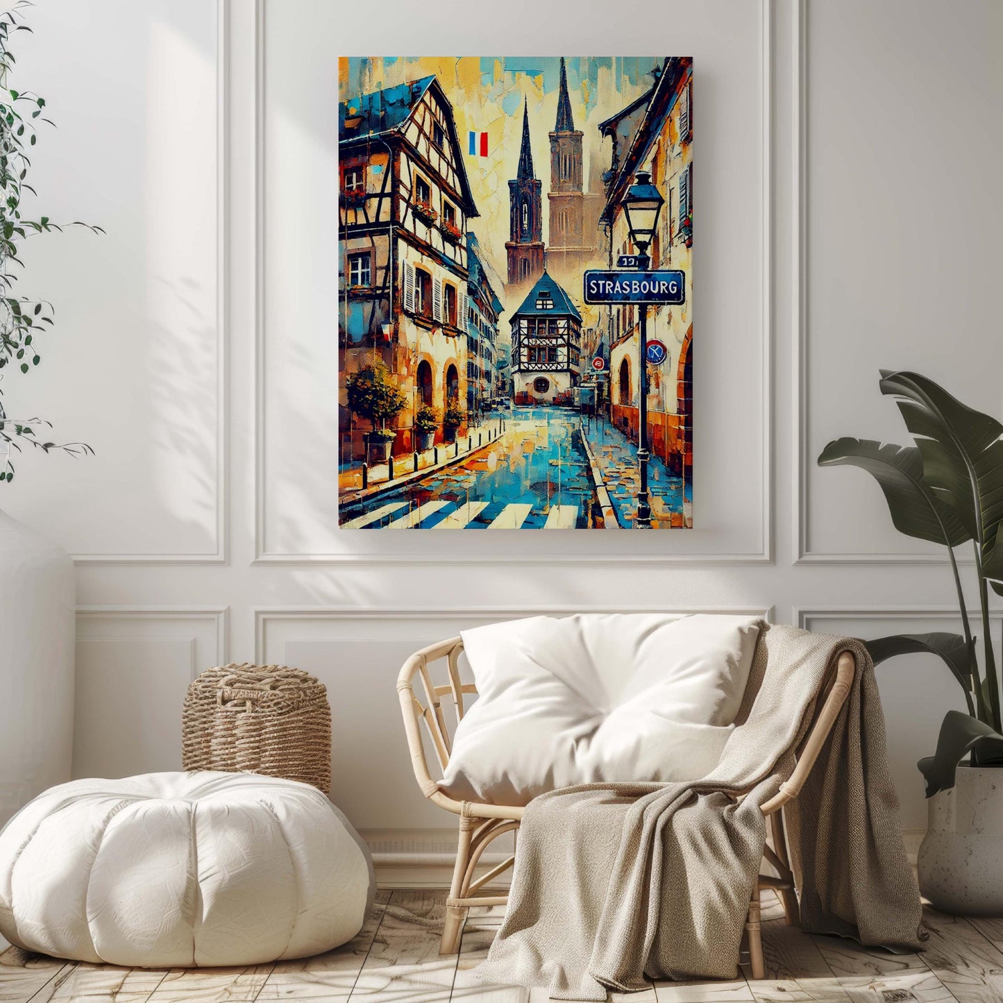 Strasbourg Art Print – French Travel Poster, European Wall Decor, Housewarming Gift, Strasbourg France Illustration, Unique Vacation Memory