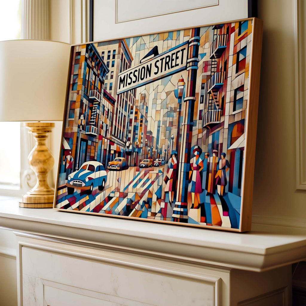 Mission Street Cubism Print - San Francisco, California, USA