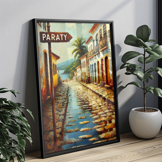 Rio de Janeiro Paraty Wall Art Print, Brazil Travel Poster, Housewarming Gift, Coastal Decor, South American Travel Art
